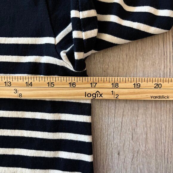 Anthropologie Allihop Navy and White Striped Knit Sailor Mini Dress Size XS - Picture 6 of 12